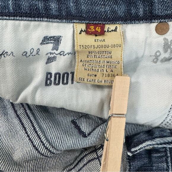 Y2K 7 For all mankind Bermuda Shorts Denim 34 - Picture 4 of 7